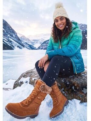 Women's The Eileen Waterproof Boot by Comfortview in Tan (Size 9 M)
