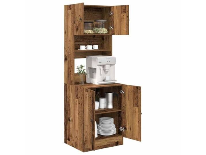 vidaXL Küchenbuffet Altholz 60 x 50 x 180 cm Da ist genug Platz für all deine Sachen, Der verwitterte Holzlook gibt jedem Raum einen coolen, rustikalen Touch,