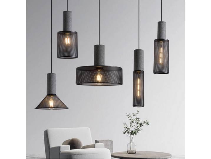 Lampes suspendues industrielles en ciment pour loft et restaurant, abat-jour en fer forgé, lustres à suspension vintage à LED, lumières d'allée dropshiping fournisseur applique plafond lustre