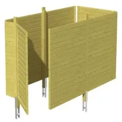 Skan Holz Abstellraum C1 für Carports - Profilschalung farblich unbehandelt