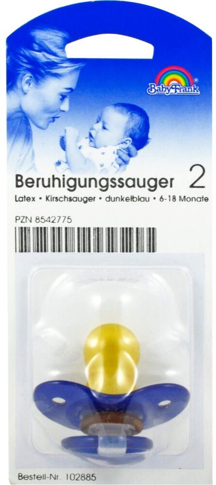 Sauger Kirsche dunkelblau gross gr.Scheibe