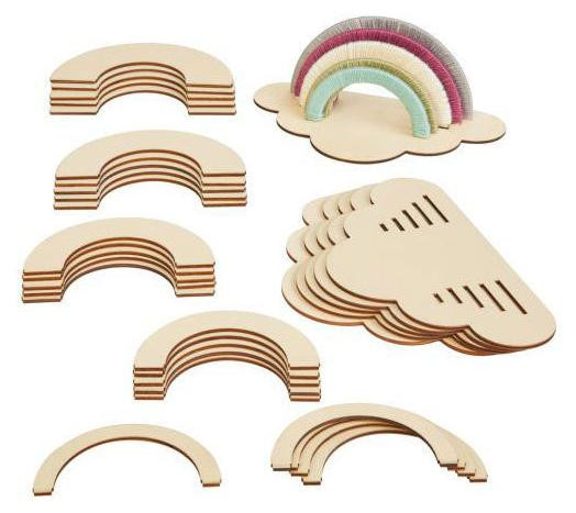 Childhood Supply Colorations Houten Knutselset Regenboog - 6 stuks