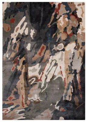 Alora Decor Brisk Hand-tufted Rust and Olive Green Abstract Rug