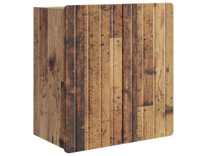 Wandschrank aus Holz, 59 x 31 x 64 cm, Vintage mit 1 Holztechnik, Wandmontage, Scharniere 90°, Vintage-Stil, einfache Reinigung
