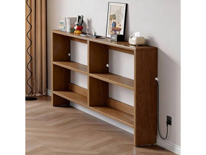 yurstcggh Konsolentisch Schmal Holz mit Ablage,Schmaler Beistelltisch Hinter Sofa,Schmaler Sofatisch,Industrieller Eingangstisch,Ideal für Flur Möbel,Büro