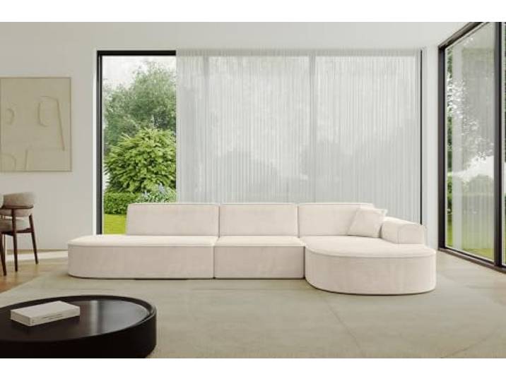 ALTDECOR Ecksofa in L-Form MARI-L2 328x171x79,5 - Beige