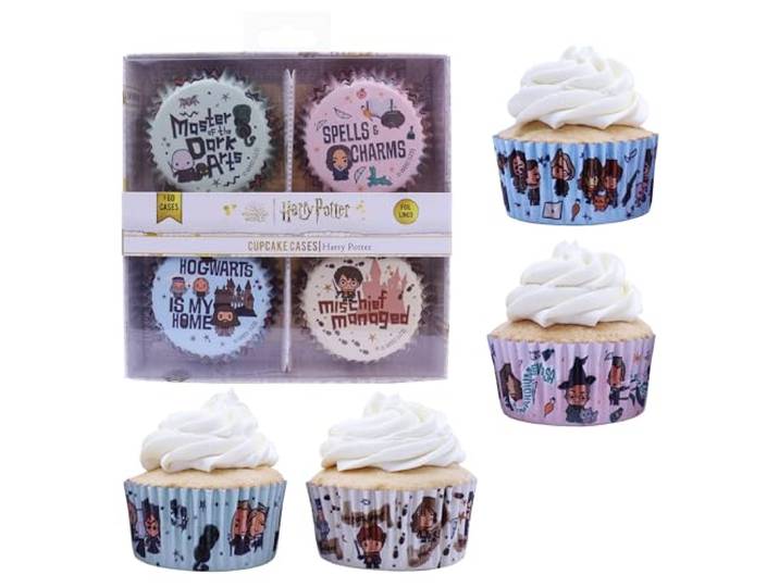 PME Harry Potter Cupcake-vormpjes met folie gecoat, set van 60 bedels