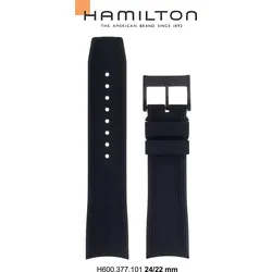 Hamilton - Seaview Band-set Kautschuk-schwarz-24/22 H691.377.101 - schwarz