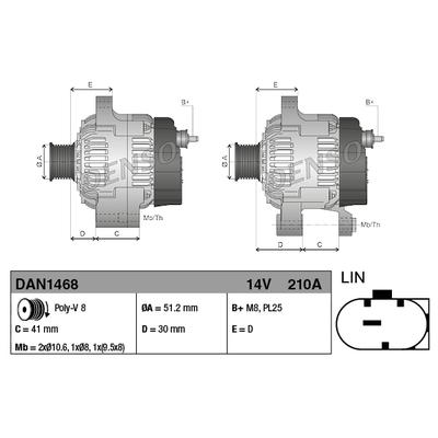 DENSO Generator DAN1468 für BMW
