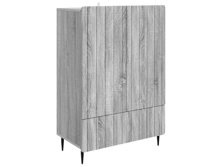 KGFHERENB Sideboard Graues Sonoma 66x34,5x97 cm Anrichte Holzwerkstoff Kompakter Schrank fuer Wohnzimmer und Esszimmer mit Schublade, Fächern und schlanken Metallbeinen