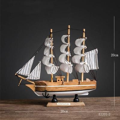 Uplift Essentials Vintage Wooden Sailboat Model Mediterranean Style Nautical Home Decor And Creative Room Ornament explorer