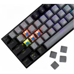 White Shark Computer keyboard GK-002111V2 Wakizashi Black-Grey US Red Switches (US, Kabelgebunden), Tastatur, Schwarz, Grau