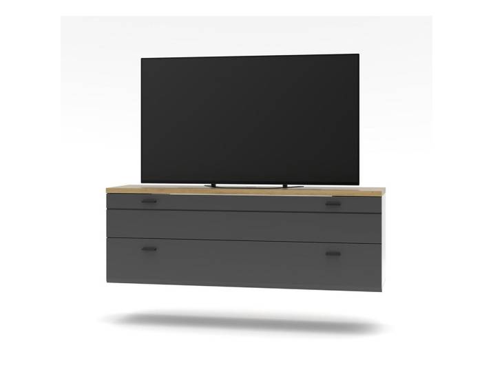 Mid.you Lowboard, Graphitfarben, Eiche Artisan, Holzwerkstoff, 1 Schublade(n) Schubladen, 150x53x40 cm, Typenauswahl, Wohnzimmer, TV Möbel, Lowboards