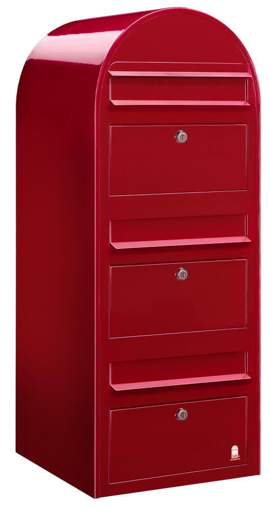 Brievenbus Trio 3001 Helderrood Bobi Wandmontage