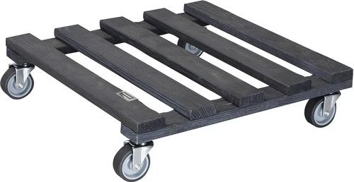 WAGNER design yourself Pflanzenroller GH 0412 Holz anthrazit quadratisch 38,0 x 9,5 cm