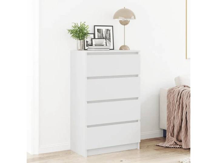 vidaXL Sideboard vidaXL Sideboard Weiß 60x35x98,5 cm Holzwerkstoff