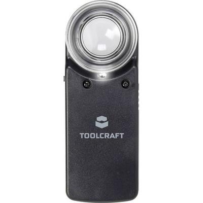 TOOLCRAFT 1303080 Handlupe mit LED-Beleuchtung Vergrößerungsfaktor: 15 x Linsengröße: (Ø) 20 mm