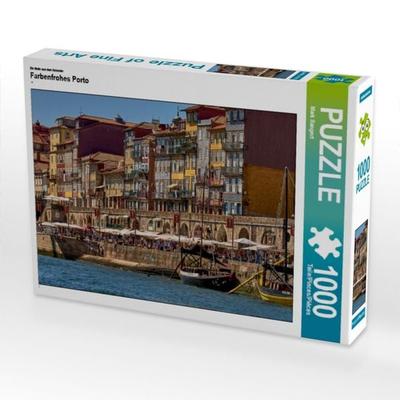 CALVENDO Puzzle Ein Motiv aus dem Kalender Farbenfrohes Porto | 1000 Teile Lege-Größe 64x48cm Foto-Puzzle für glückliche Stunden