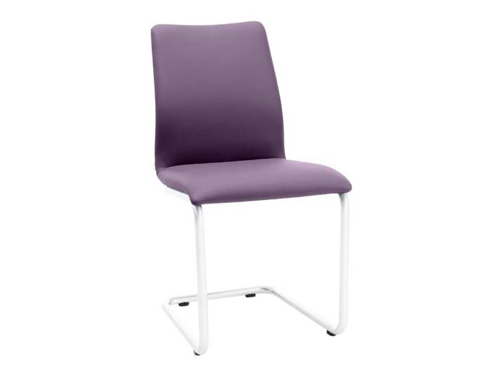 Freischwinger Leni, Willisau, decovin nappa, aubergine, Textilleder