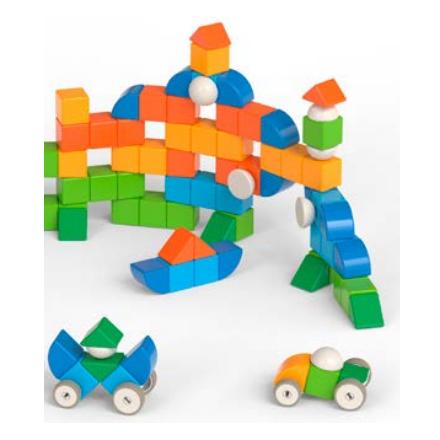 Geomag Magicube 4 Shapes Recycled Bulk 128 pcs (087177) (GM211)