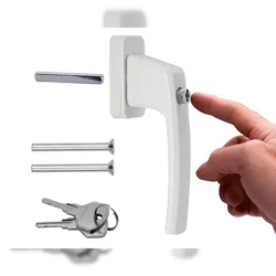 Abschließbare Fenstergriffe ergonomisch Aluminium 1 Stück