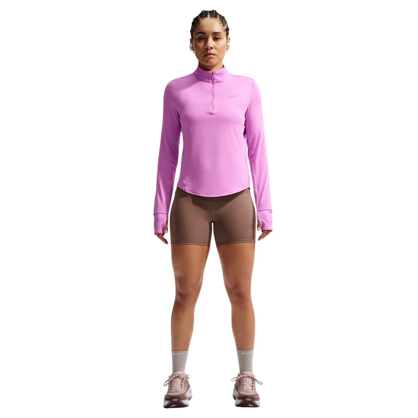 Nike Swift hardloopshirt met kwartrits voor dames (Magenta)