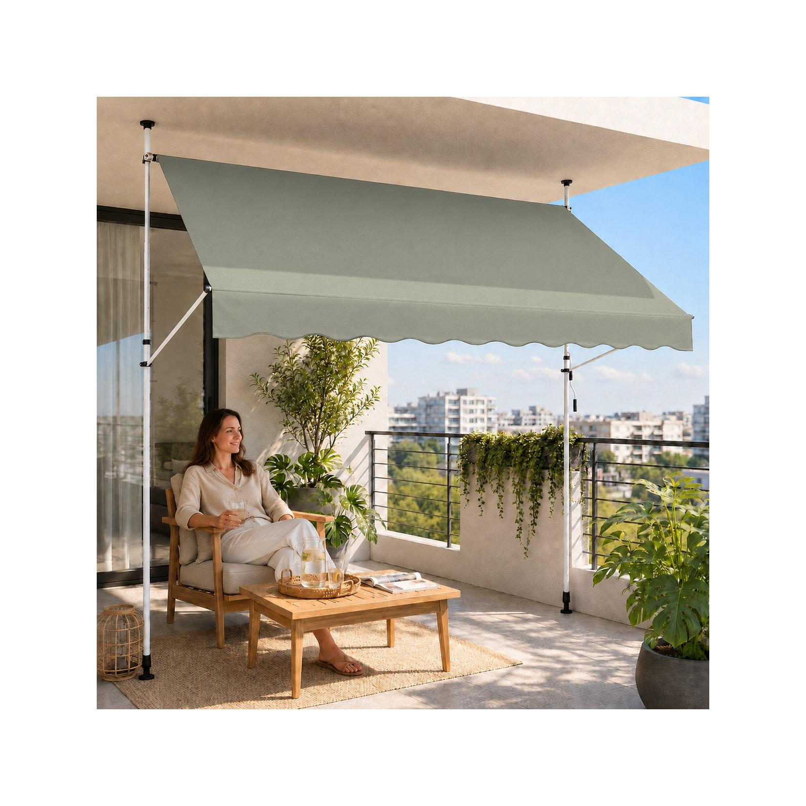 Strattore Klemmmarkise / Balkonmarkise Sonnenschutz 350 cm - Matcha Grün