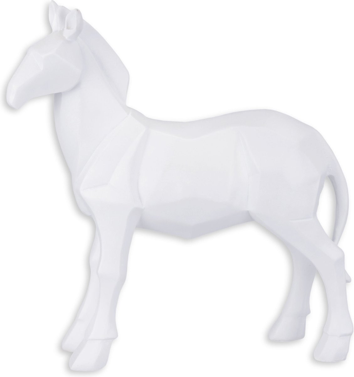 Wexdeco Decoratief Beeld Kubistisch Wit Polyresin 22 x 8 cm