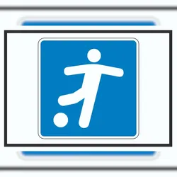 HB-Druck Fußballplatz Schild mit Symbol A1 (594x841mm)