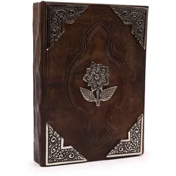 Heafty Brown Tan Book - Zinc Rose Decor - 200 Deckle Edges Pages - 26x18cm