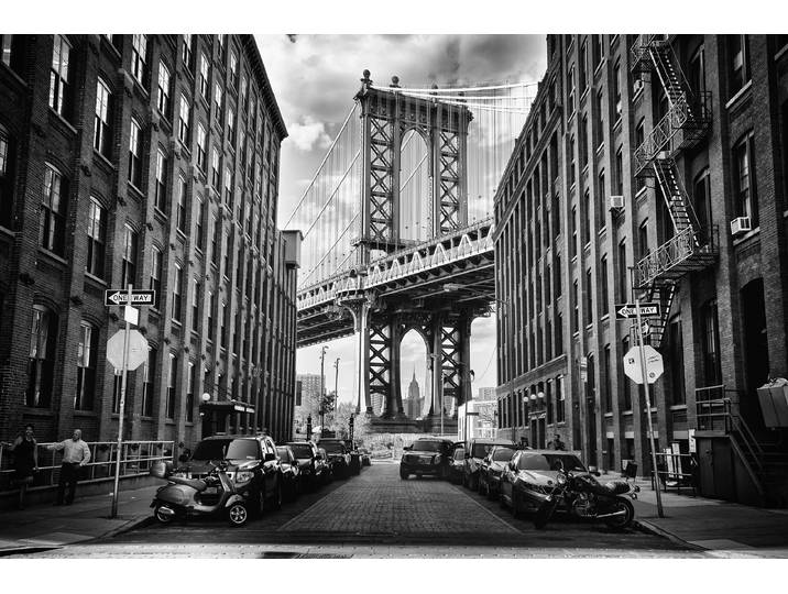 Fototapete PAPERMOON Photo-Art LIDIA VANHAMME, IN AMERIKA NYC , bunt, B:4m L:2,6m, Vlies, Tapeten, Fototapete