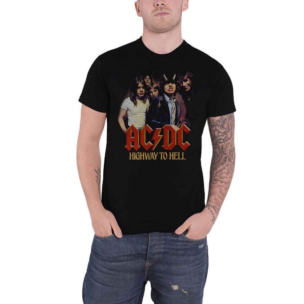 AC/DC Unisex Adult Highway To Hell Band T-Shirt (Zwart)