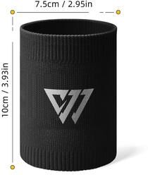 Friendly Fresh Finds Sports Wrist Guard Lightweight, Breathable Sweat Absorbing Wrist Band For Men Ideal For Basketball, Volleyball black