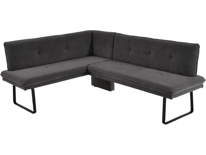 Eckbank, Dunkelbraun, 157x87x207 cm, Flachgewebe Aquaclean, Gepolstert, Modern, K+W-Polstermöbel