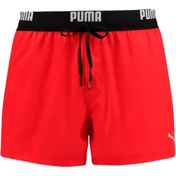 PUMA Swim Logo Shorts Length BadeShortss Herren 02 - red XL