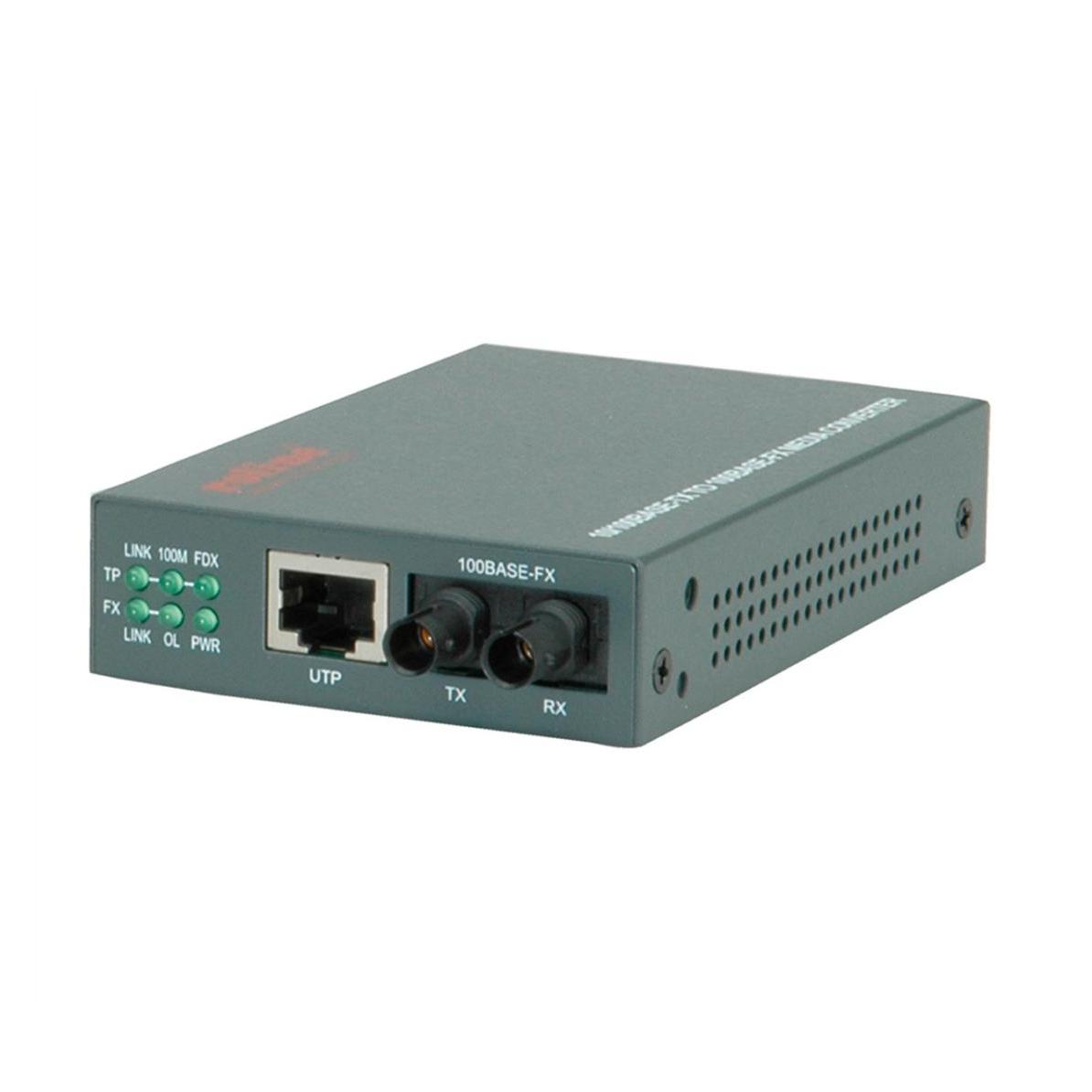Roline Fast Ethernet Konverter RJ-45 / ST, Loop-back (21.13.1070)