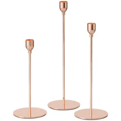 Boltze Kerzenhalter Malte Eisen 3er, 23-33 cm, rosegold