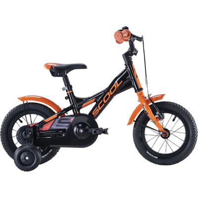 Kinderfahrrad S’COOL "S'COOL XXlite 12-1S - Black/Orange" Gr. 20, schwarz, orange, Fahrräder, Kinder, 20cm, 12 Zoll (30,48cm)