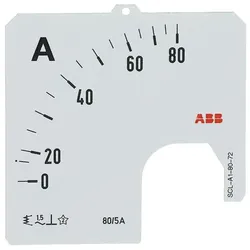 ABB SCL-A1-80/72 Amperemeter Skale Stromwandleranschluss 80/5A 2CSG112179R5011 SCLA18072