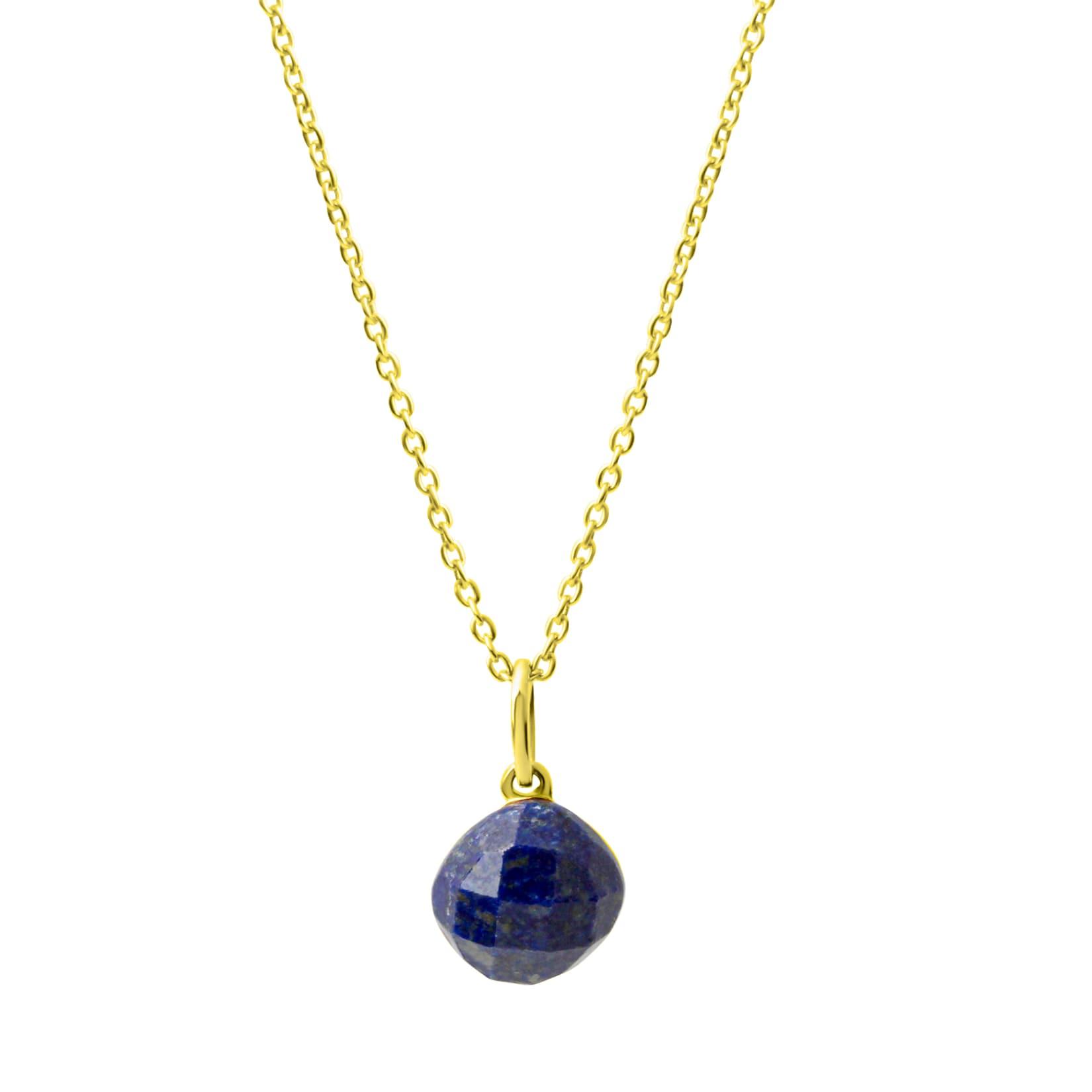Celesta Silber Halskette Silber vergoldet Lapislazuli