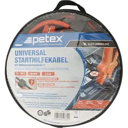 Petex 44623598 Starthilfekabel 25 mm², mit Ãberspannungsschutz, Länge 3,5 m 1 ct