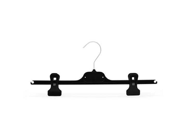 Kiroplast Kleiderbügel Für Röcke Kleiderbügel Hosen Clips Kleiderbügel Für Hosen 36cm (350, Schwarz)