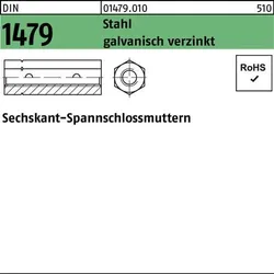 Sechskantspannschlossmutter DIN 1479 M8 Stahl galv.verz. 25 Stück