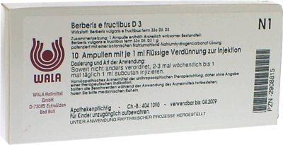 WALA Heilmittel GmbH BERBERIS E fructibus D 3 Ampullen 10X1 ml 02908815