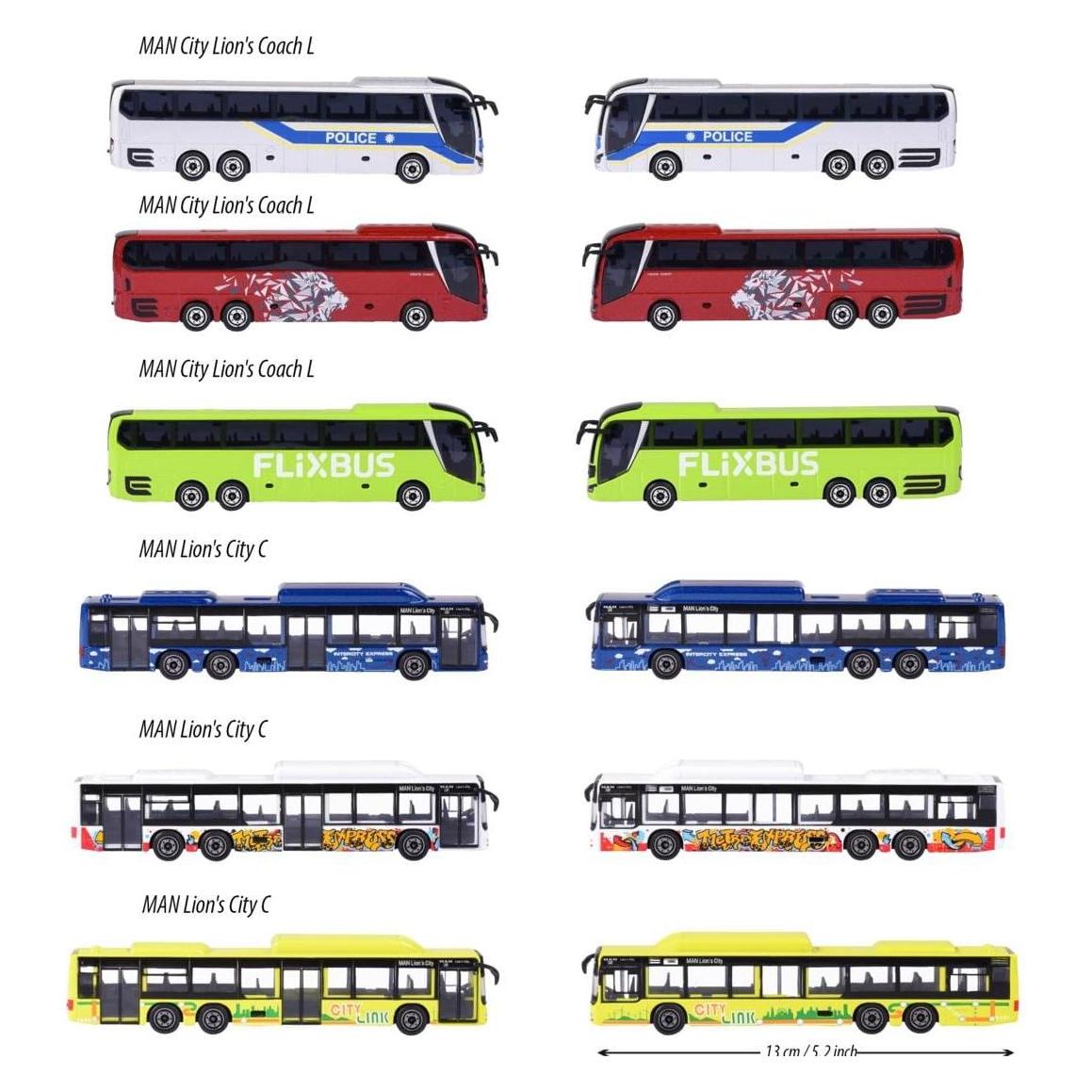 Majorette City MAN Bus, 6-sort. (213002002)