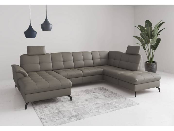 Wohnlandschaft SIT & MORE Zora , braun (delphine), T:212cm, Sofas, Wohnlandschaft