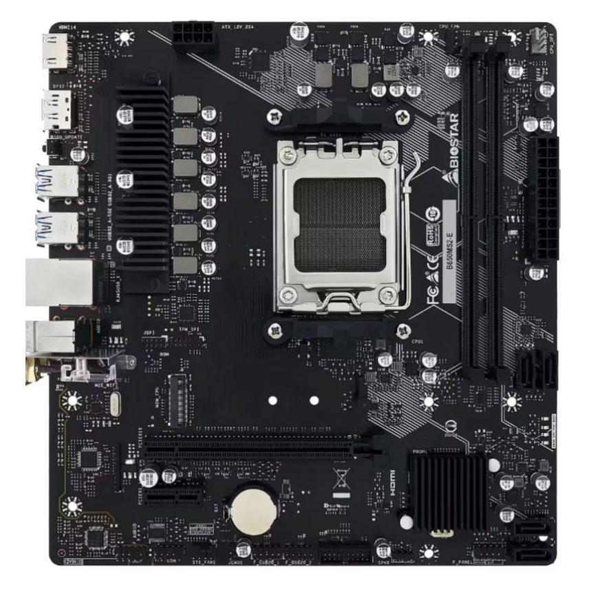 Biostar AM5 D AMD Sockel Ryzen Zen4 (AM5, AMD B650, mATX, Mini-ATX) (B650M2-E)