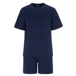 Damella Edward Short Sleeve Pyjamas Marine Baumwolle Small Damen