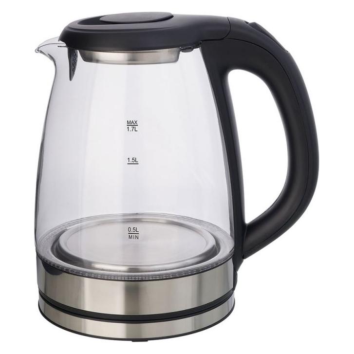 Eva- Kochen und Haushalt Eva EK9027 WasserkocherGlasEdelstahl, 1,7 l, 1500 W (1.70 l) (029027)