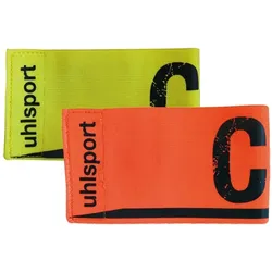 2er Pack uhlsport Spielführerarmbinde fl. gelb/shockred Senior